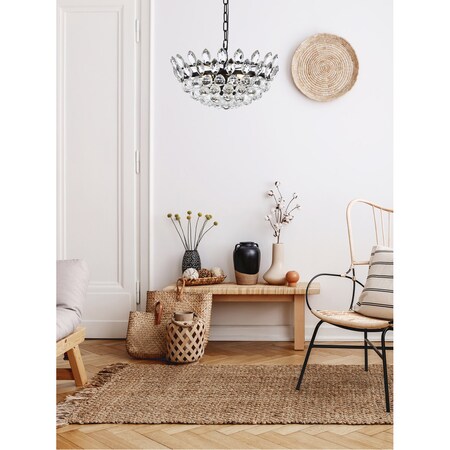Elegant Lighting Emilia 18 Inch Pendant In Black 1104D18BK